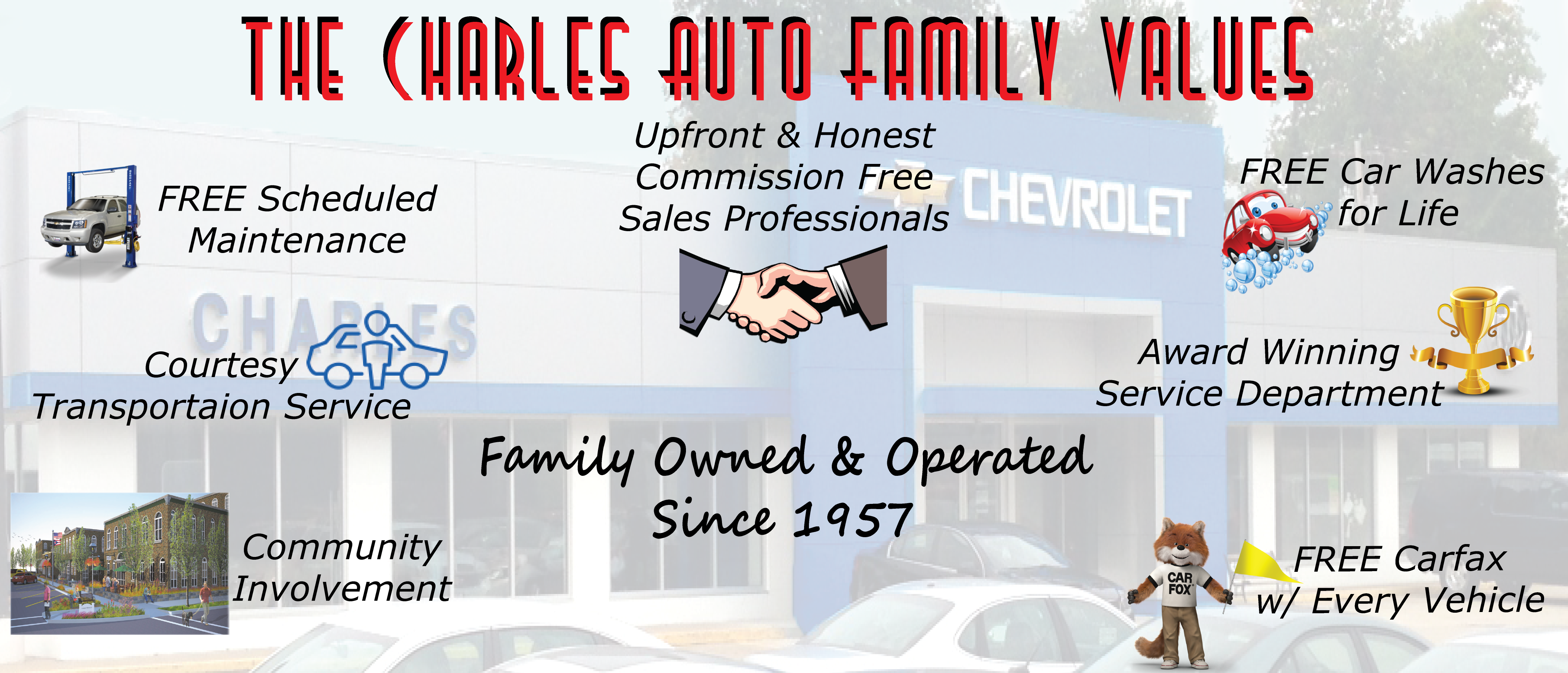 Charles Auto Family Is A Garrettsville Buick, Chevrolet - Hendon School (4526x1942), Png Download