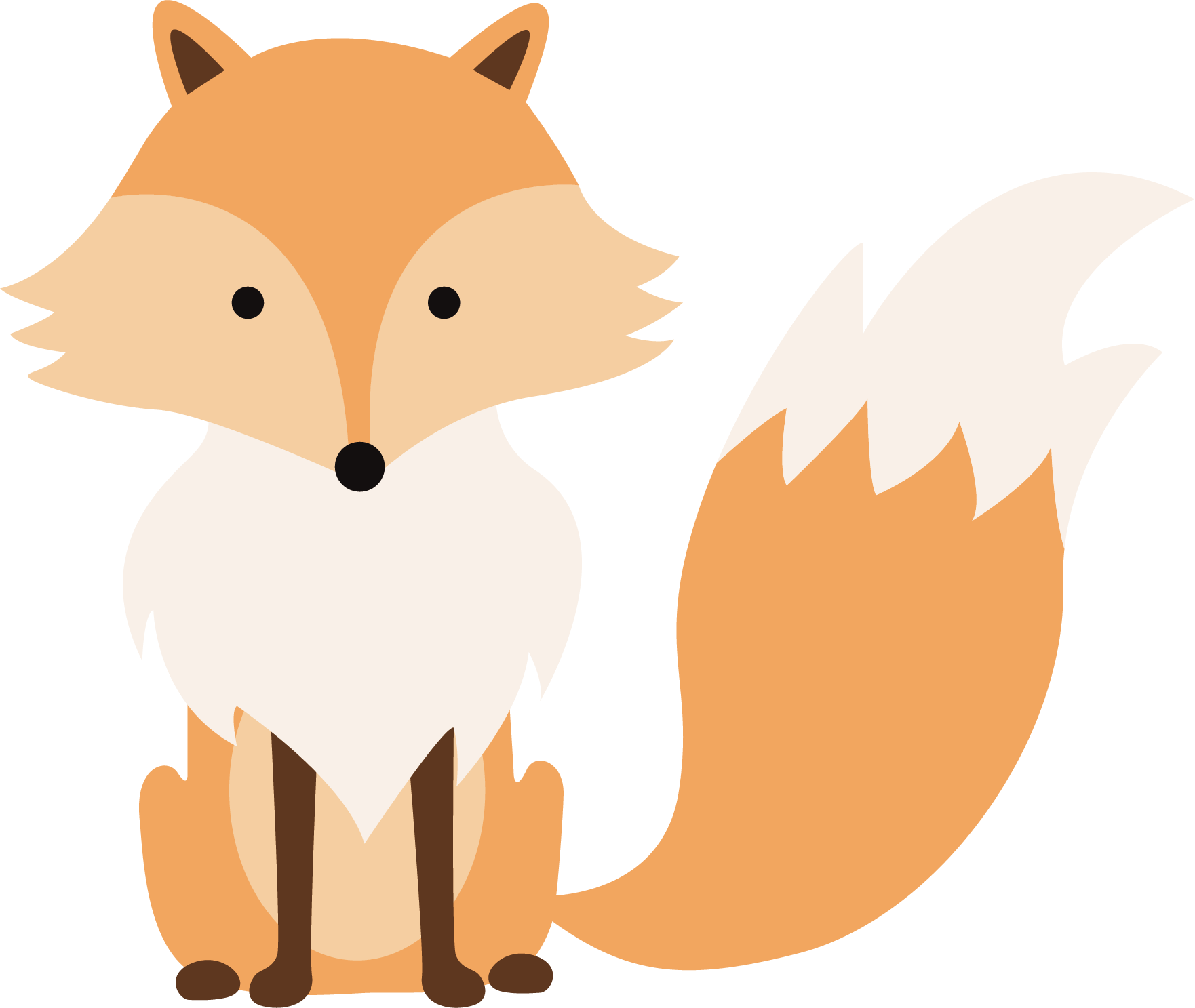 Cartoon Foxes (1762x1487), Png Download