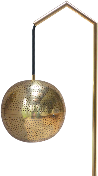 Amur Floor Lamp - Brass (600x622), Png Download
