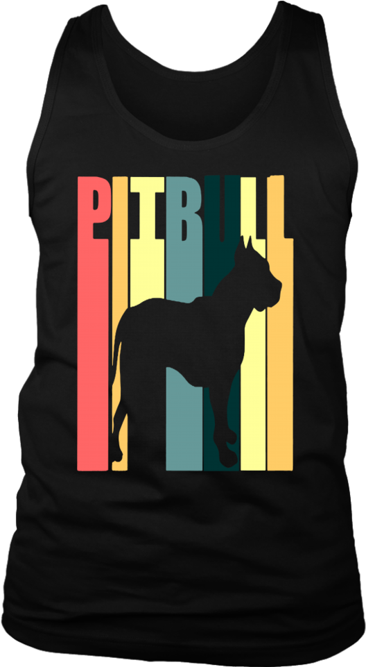 Pitbull Dog Vintage T-shirt, Retro Vintage Pitbull - Shirt (960x960), Png Download