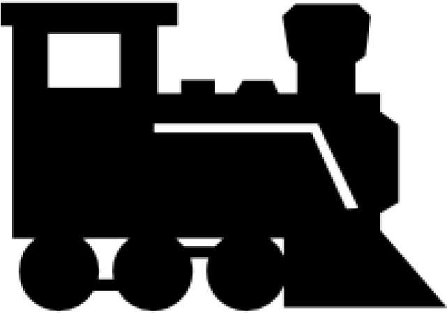 Train Clipart Silhouette - Toy Train Silhouette (640x480), Png Download