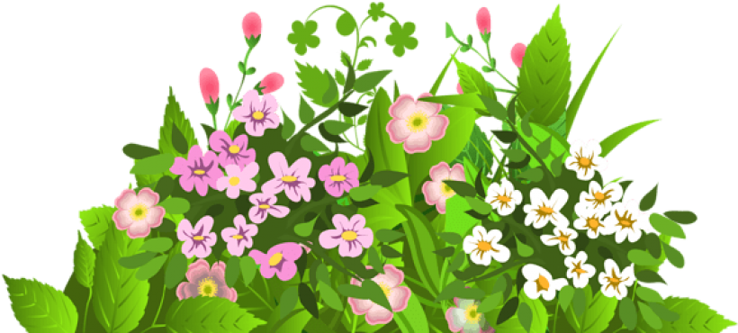 Free Png Download Flowers Decorative Element Clipart - Flowers Png Clipart (850x389), Png Download