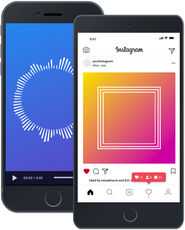 Create Audio Posts Formatted For Any Social Platform - Smartphone (680x818), Png Download