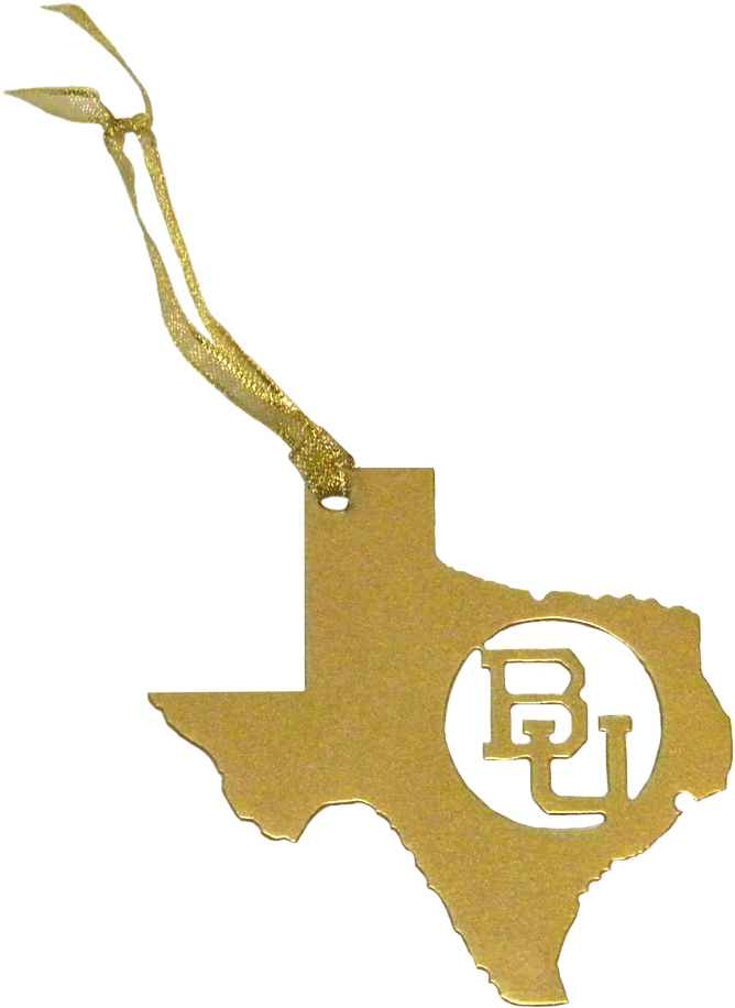 Texas Bu Baylor Christmas Ornament Gold - Emblem (1000x1000), Png Download