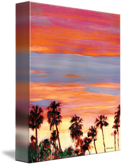 Jpg Free Stock Drawing Sunsets Village - Painting (479x650), Png Download