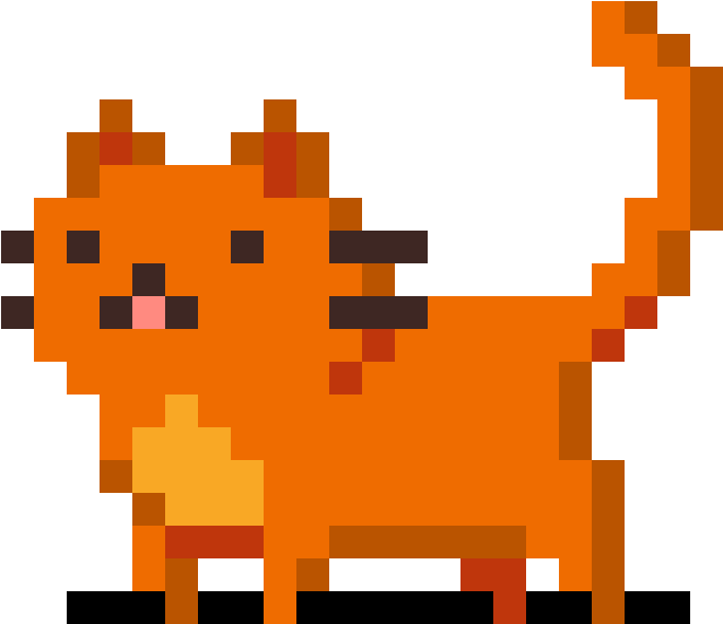 Orange Cat Pixel Art