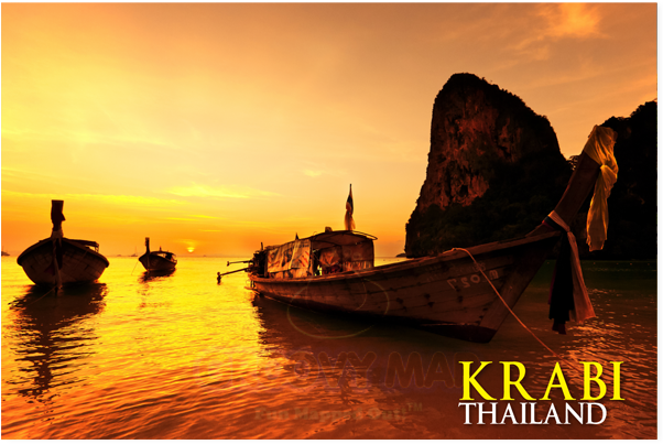 Sea&longtail Boat Sunset Th, - Long-tail Boat (605x605), Png Download