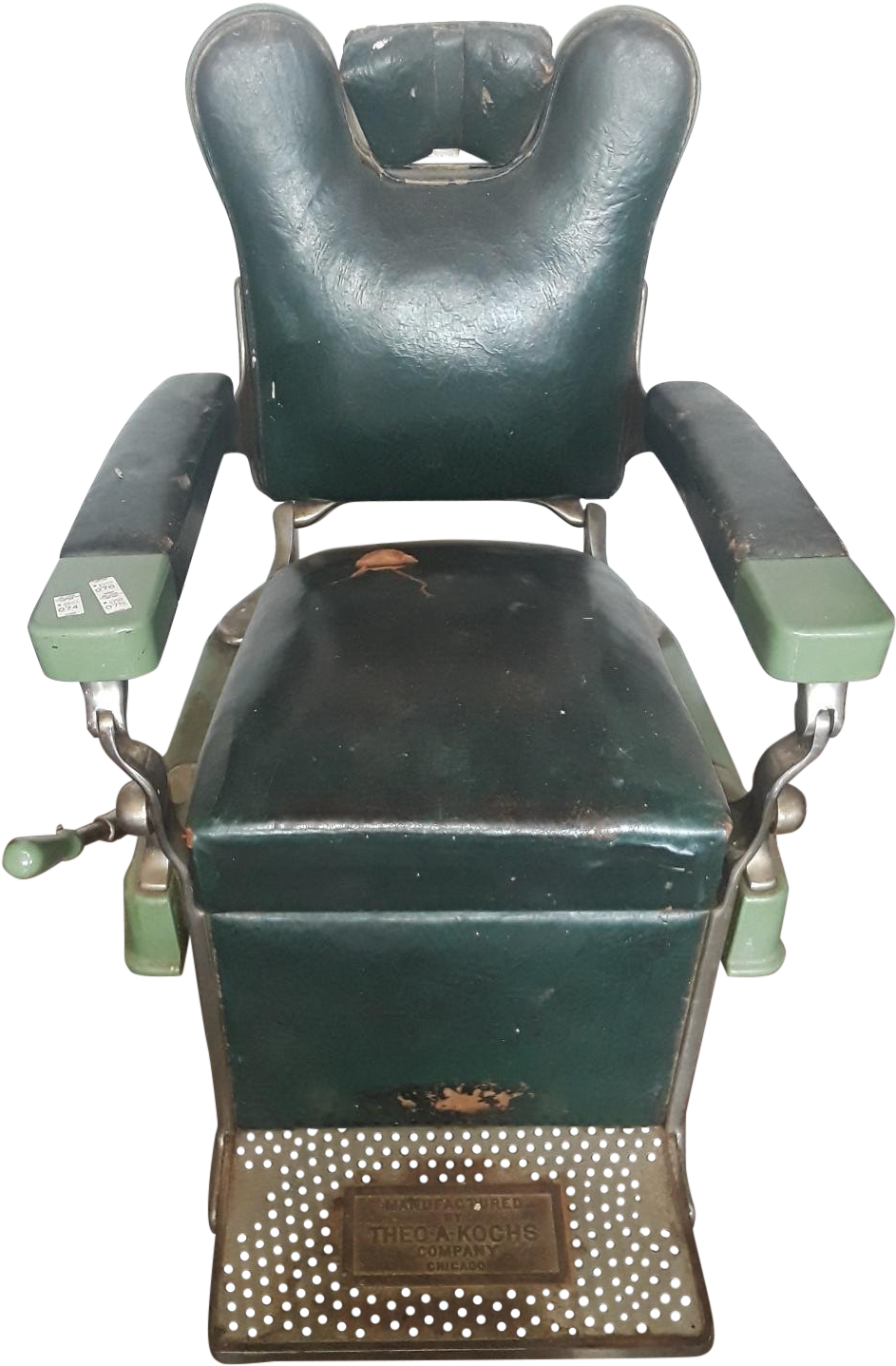 Antique Barber Chair On Chairish - Barber Chair (1047x1596), Png Download