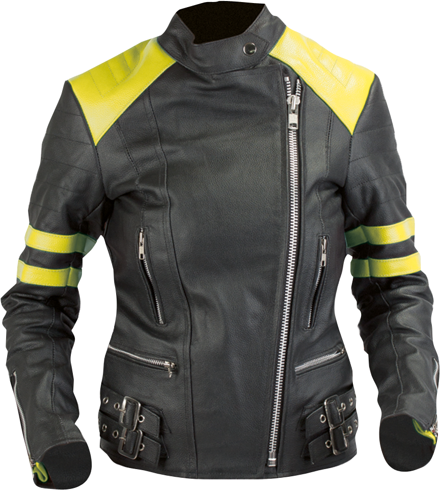 Lady Leather Jacket - Jacket (901x1000), Png Download