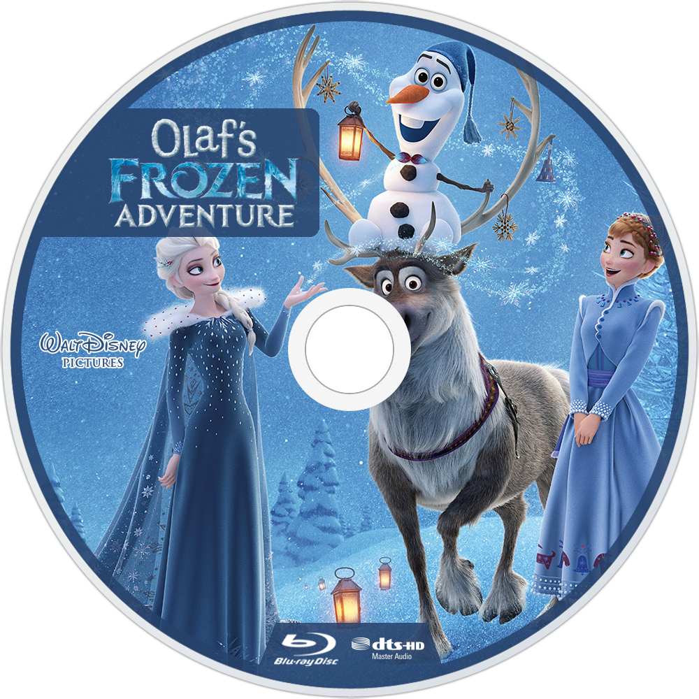 Olaf's Frozen Adventure Bluray Disc Image - Olaf's Frozen Adventure Blu Ray (1000x1000), Png Download