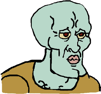 Fancy Squidward People - Handsome Squidward (600x600), Png Download
