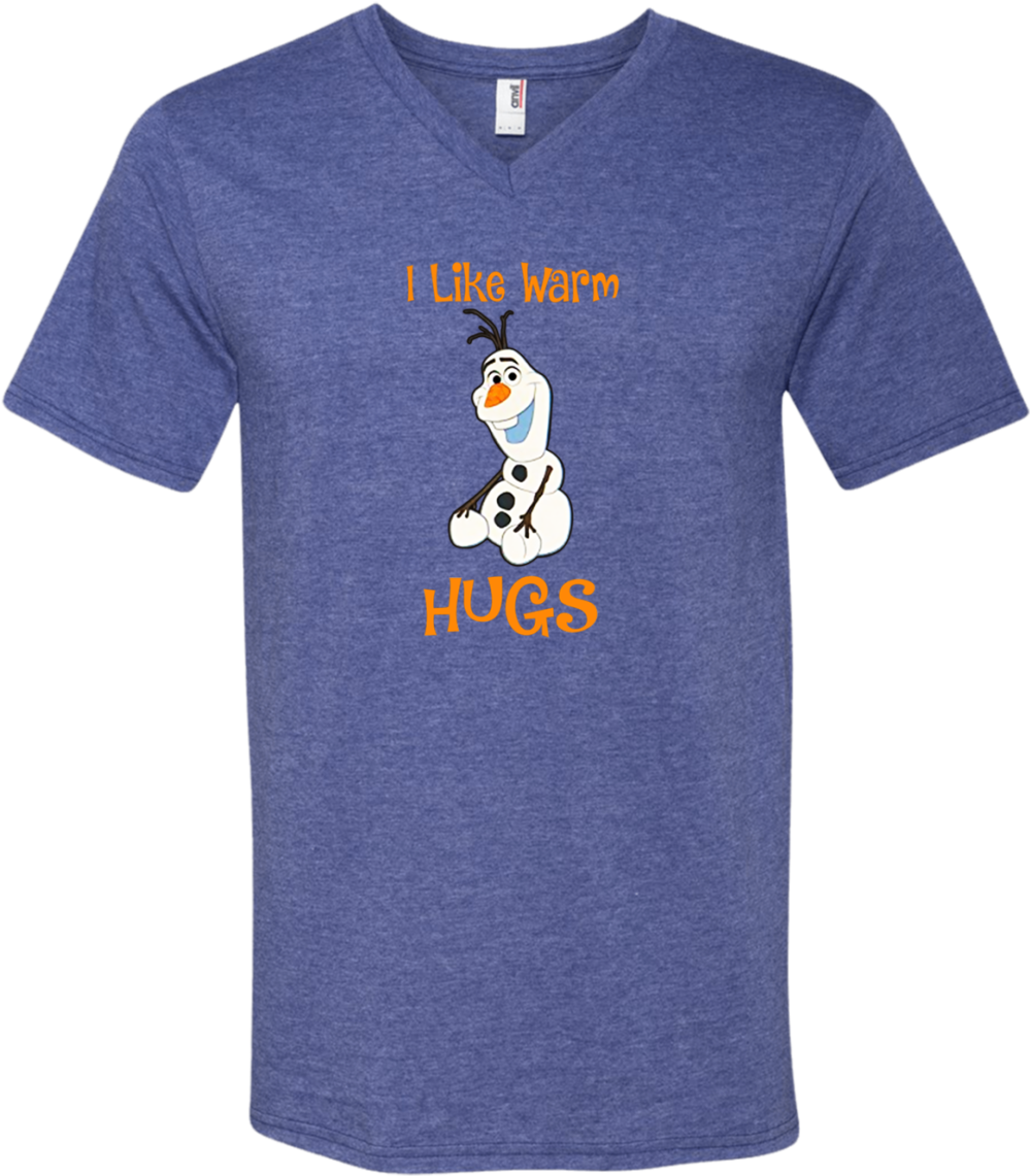 Frozen Olaf I Like Warm Hugs T Shirt 982 Anvil Men's - Shirt (1155x1155), Png Download