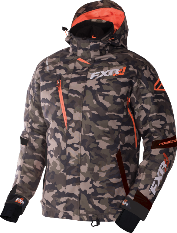 Mission X Fxr Snowmobile Jacket Mens Army Urban Camo - Camo Snowmobile Suit (585x770), Png Download