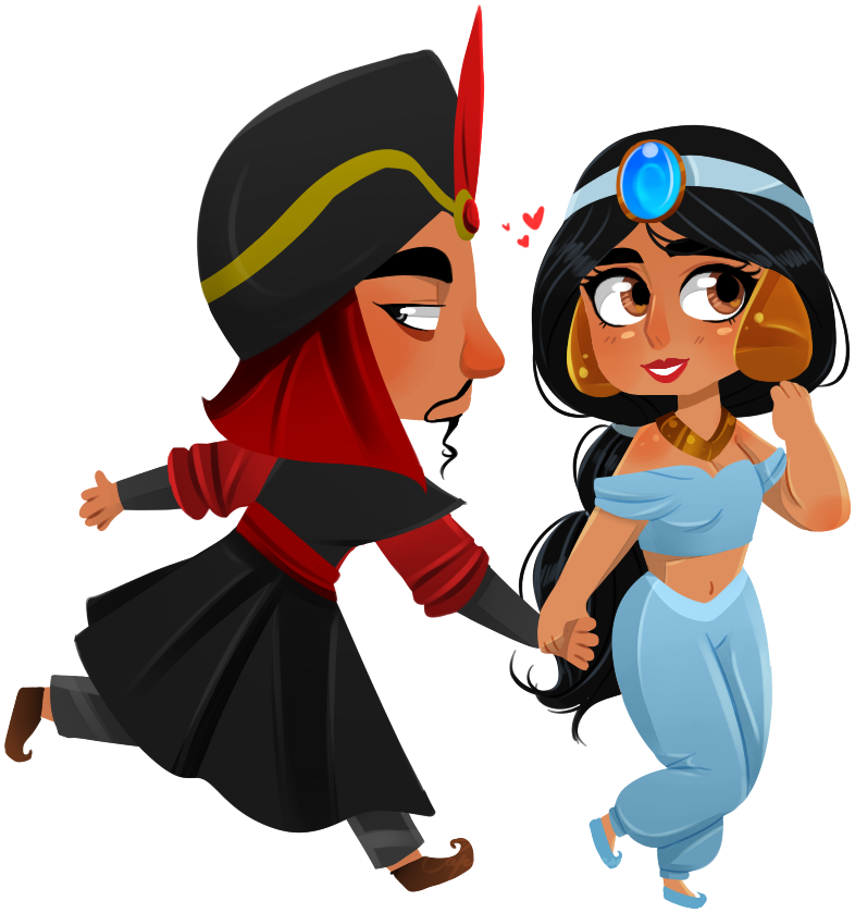 Pcm- Jasmine And Jafar By Navitae - Джафар Жасмин (872x863), Png Download