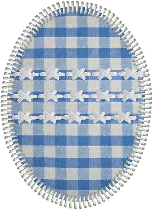 Easter, Egg, Patchwork, Sewing, Cross, Stitch, Gingham - Shirt (524x720), Png Download