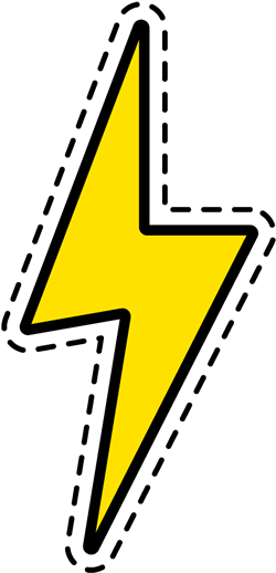 Lightning Patch - Triangle (618x618), Png Download