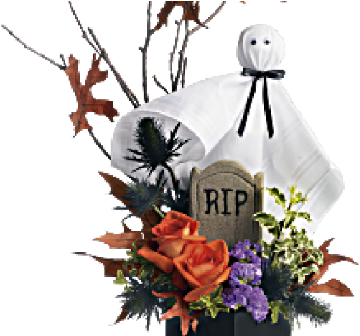 Easter Flower Clipart Memorial Cross - Halloween Arrangement (640x480), Png Download