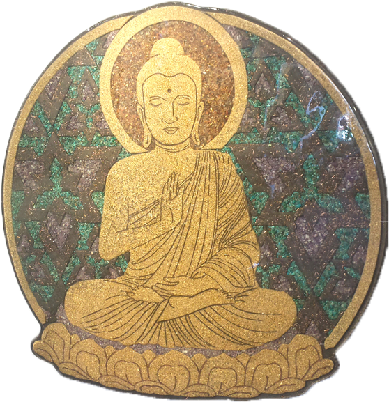 The Detail Lines Are Cast With Bronze Powder While - Gautama Buddha (597x600), Png Download