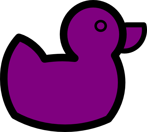 Purple Duck Clipart (600x539), Png Download