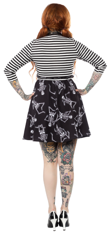 Women's Dancing Skeletons Scoop Dress - A-line (600x800), Png Download