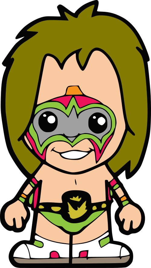 Movies, Personal Use, Wwe Ultimate Warrior Cartoon, - Cartoon (500x886), Png Download