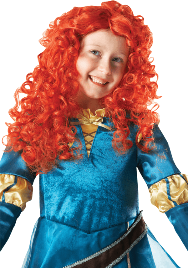 Child Brave Merida Wig - Perruque Rebelle Disney (600x951), Png Download