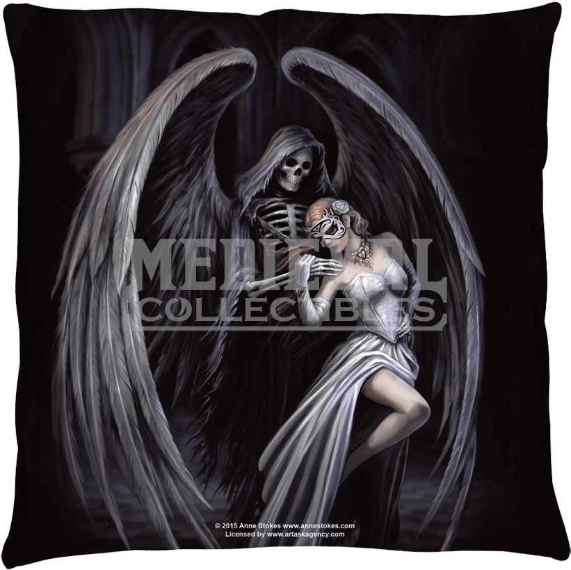 Large Anne Stokes Dance With Death Pillow - Anne Stokes Zippo (850x850), Png Download