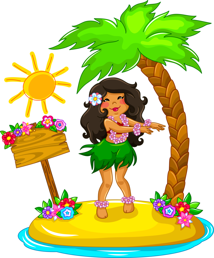 850 X 1024 2 - Hawaiian Girl Clipart (850x1024), Png Download
