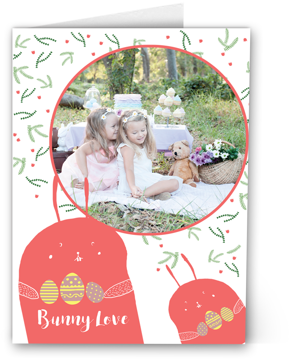 Bunny Love - Christmas Card (1200x1200), Png Download