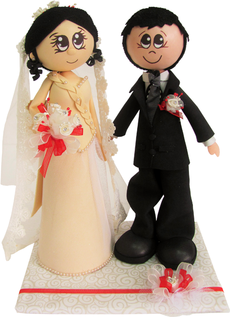 Pareja Novios - Manualidades En Duroport Para Boda (700x700), Png Download