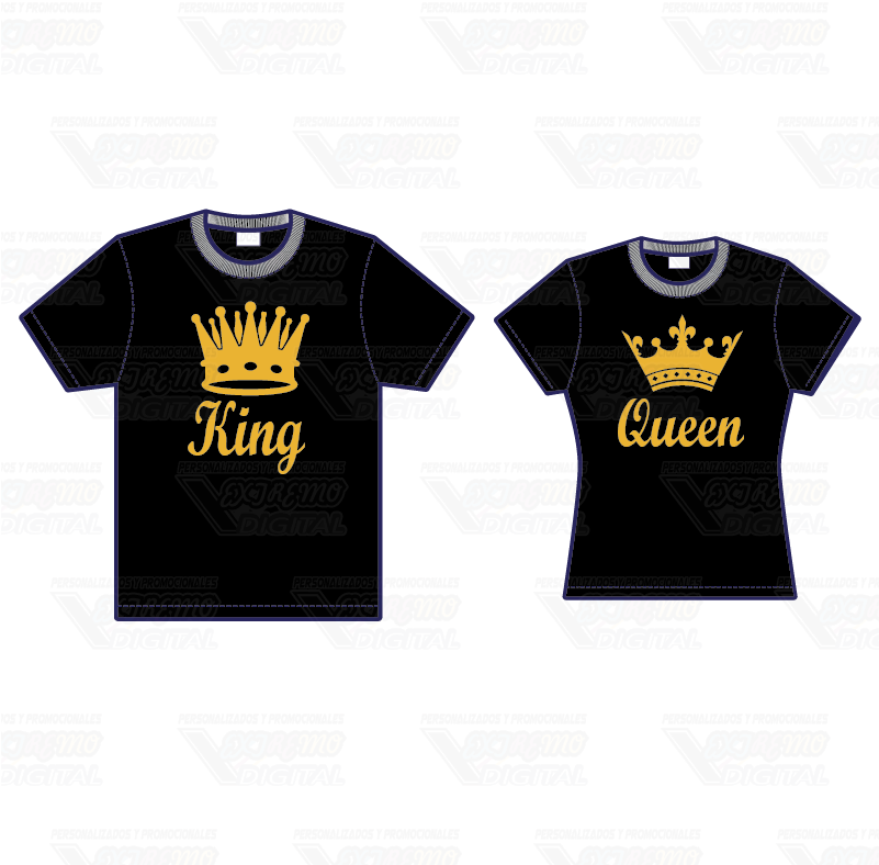 Par De Playeras De Color Novios Varios Diseños - T-shirt (800x800), Png Download