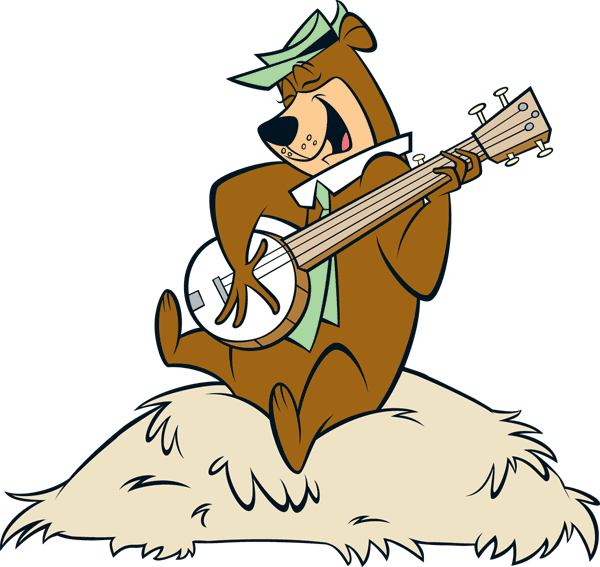 Let's See How Much Hairspray And Gel You Need To Use - Yogi Bear Banjo (600x567), Png Download