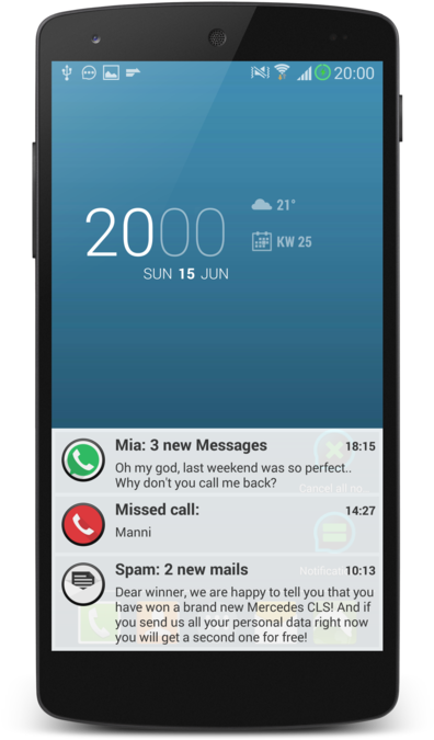 Floatify Goes Beyond Android L-style Notifications - Mobile Phone (473x800), Png Download
