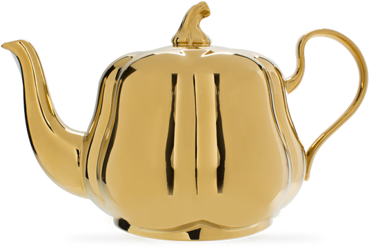T2 Pumpkin Gold Teapot (555x555), Png Download