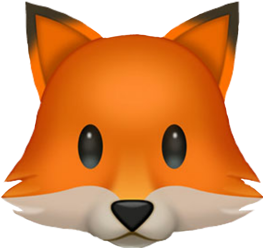 Freetoedit Fox Emoji Animal Лиса Лис Эмоджи Эмодзи - Fox Emoji Png (1024x968), Png Download
