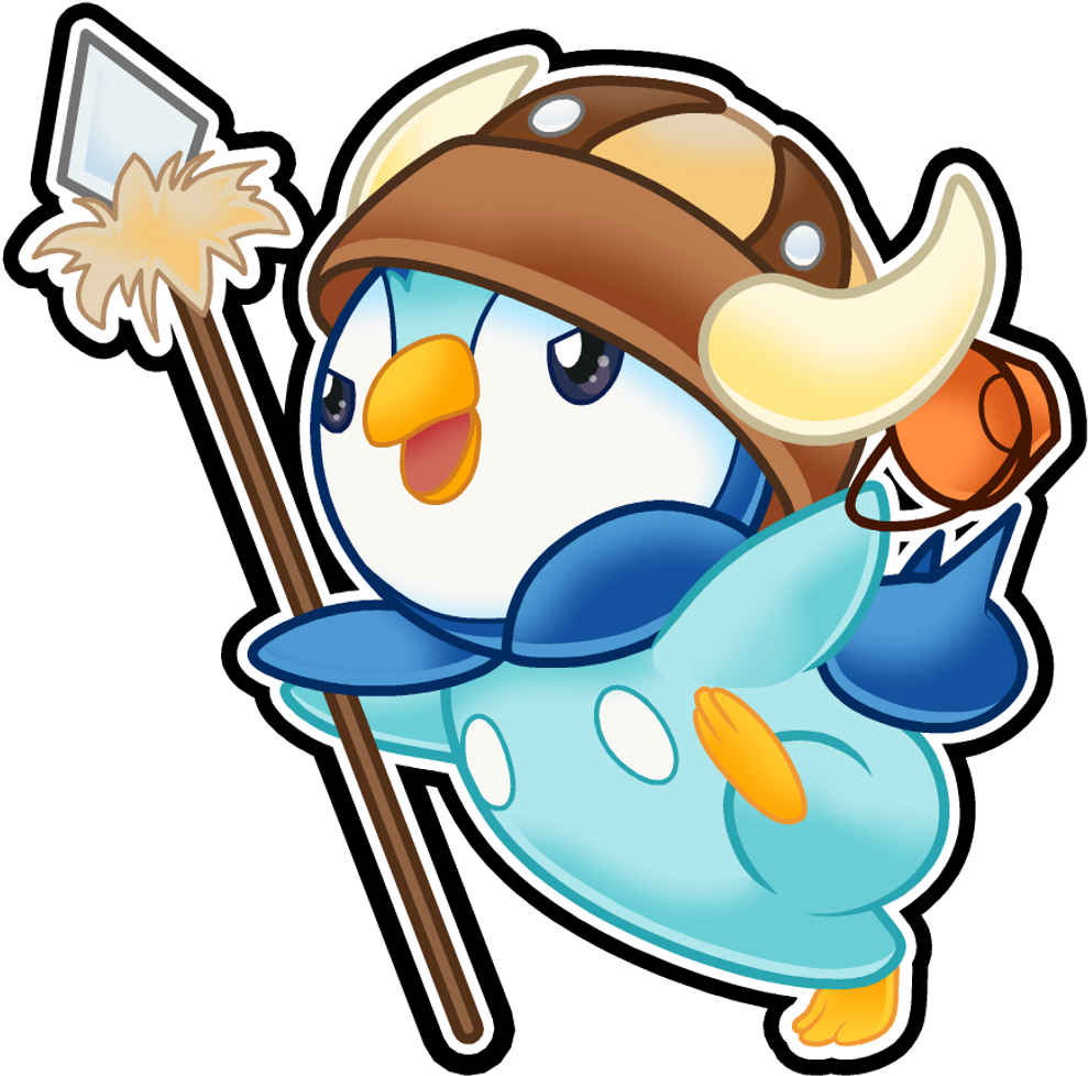 Pokemon Sticker - Cute Piplup Png (1024x1024), Png Download