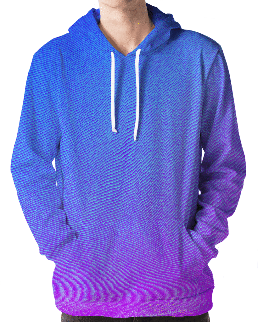 Purple Vaporwave Hoodie - Desolate Vapor95 (820x1024), Png Download