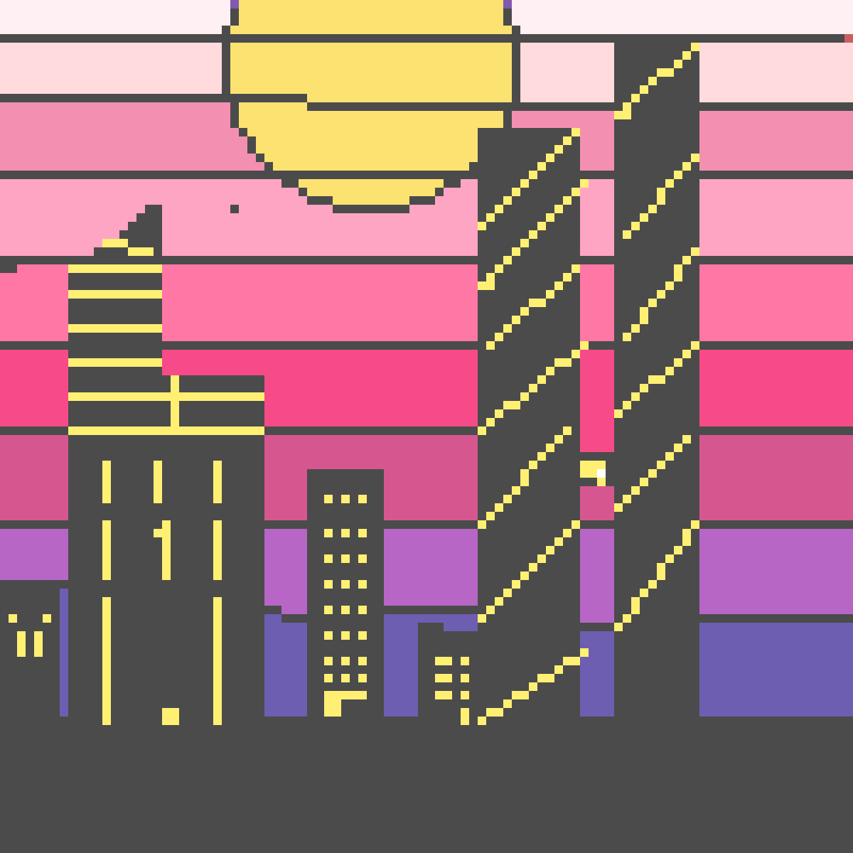 Vaporwave City - Illustration (1200x1200), Png Download