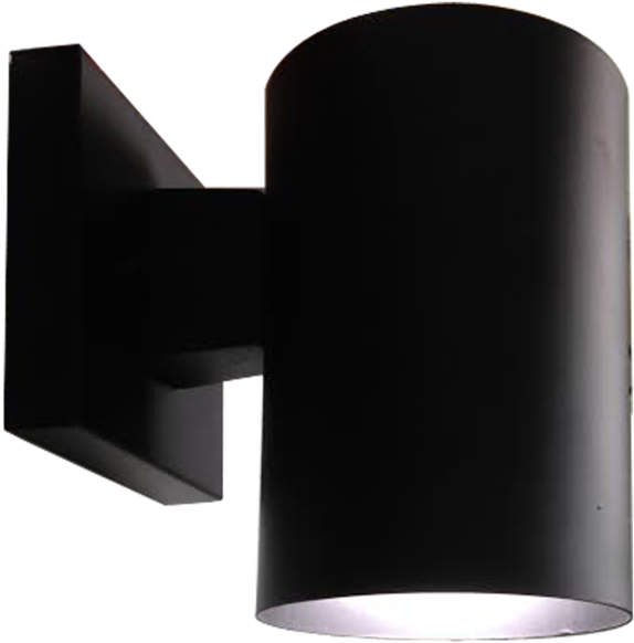 Cylinder Down Light Wall Mount - Lampshade (598x600), Png Download