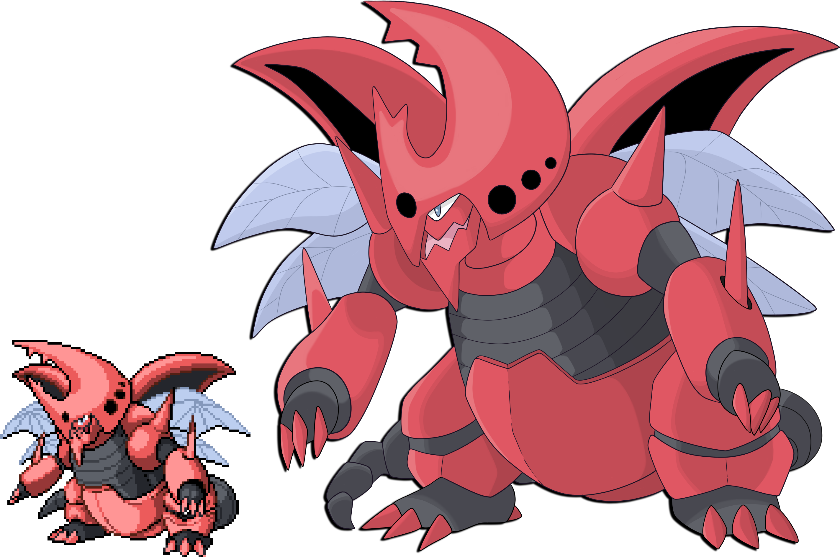 Mega Origin Aggron - Illustration (3000x2000), Png Download