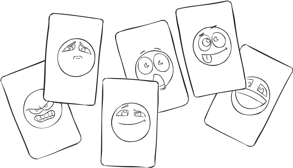 Emoji Cards - Drawing (1024x768), Png Download