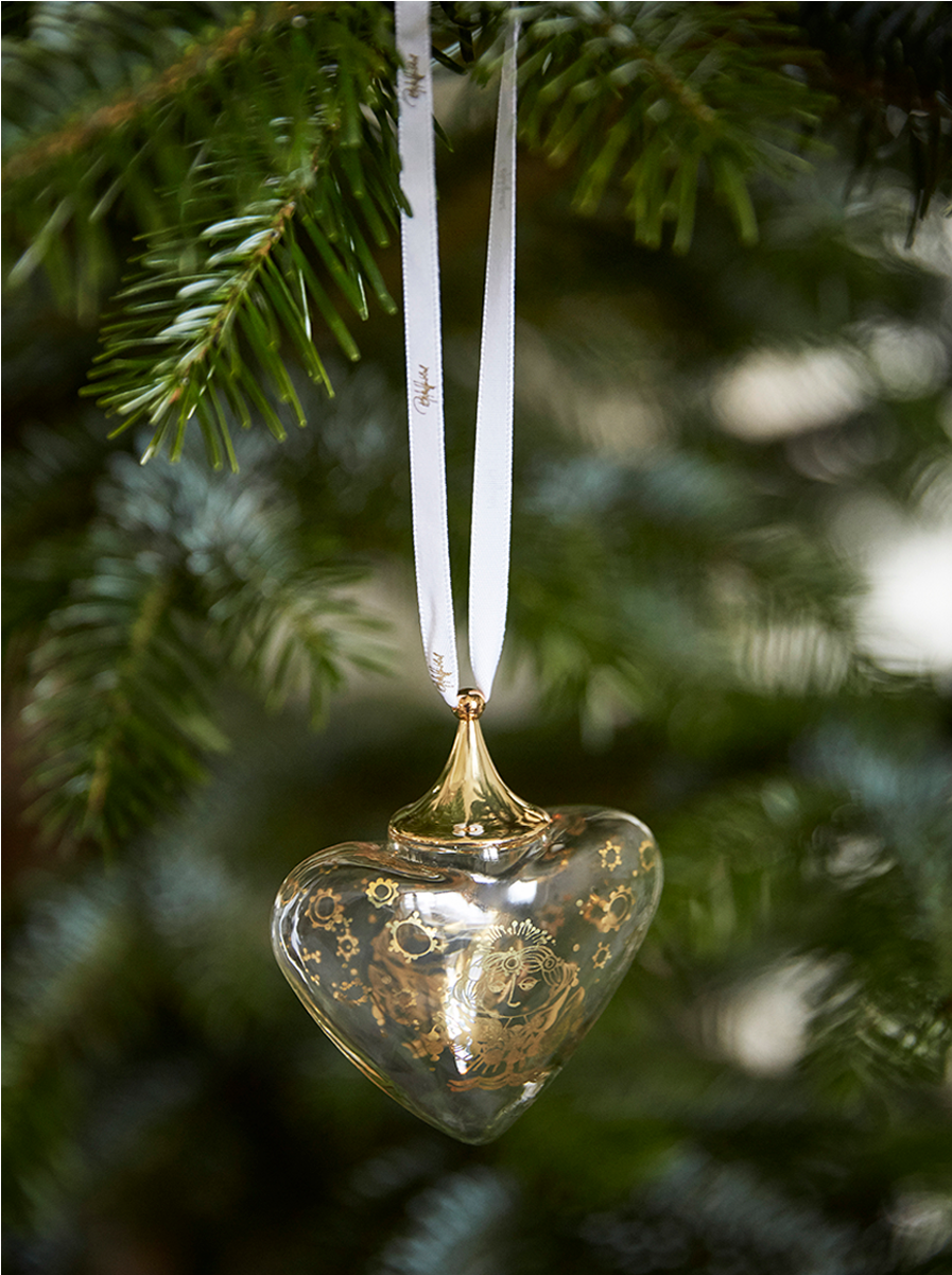 Wiinblad Christmas Heart Gold H9 Bw Christmas - Christmas Ornament (1200x1200), Png Download