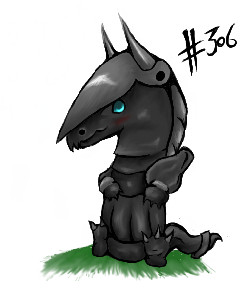 Galeking - Aggron - Cartoon (600x600), Png Download