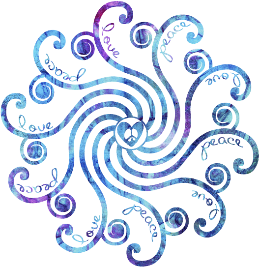 Elec Blue Mist Enh Love Peace - Illustration (600x600), Png Download