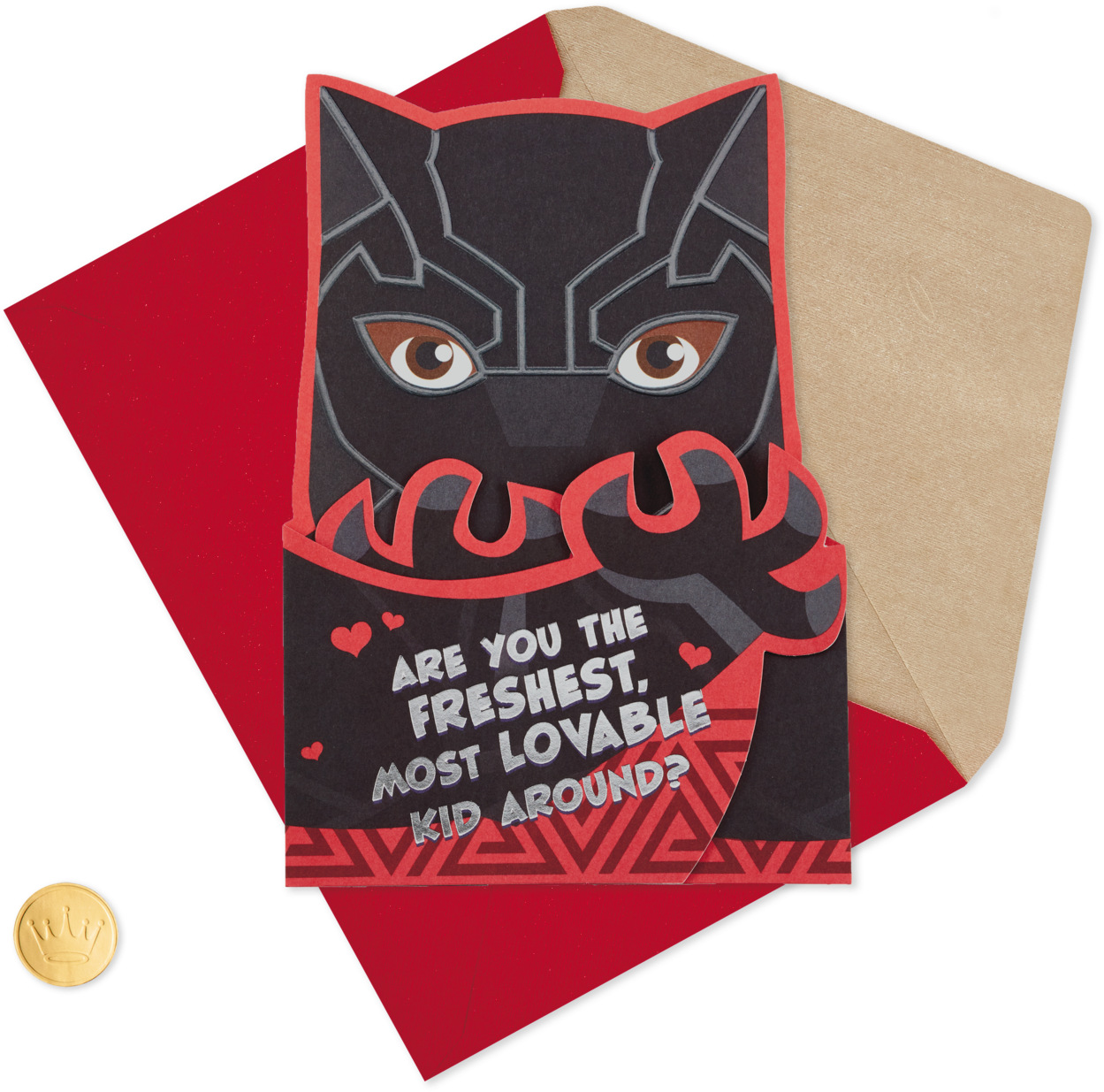 Marvel Black Panther Valentine's Day Card For - Hallmark Cards (1470x1470), Png Download