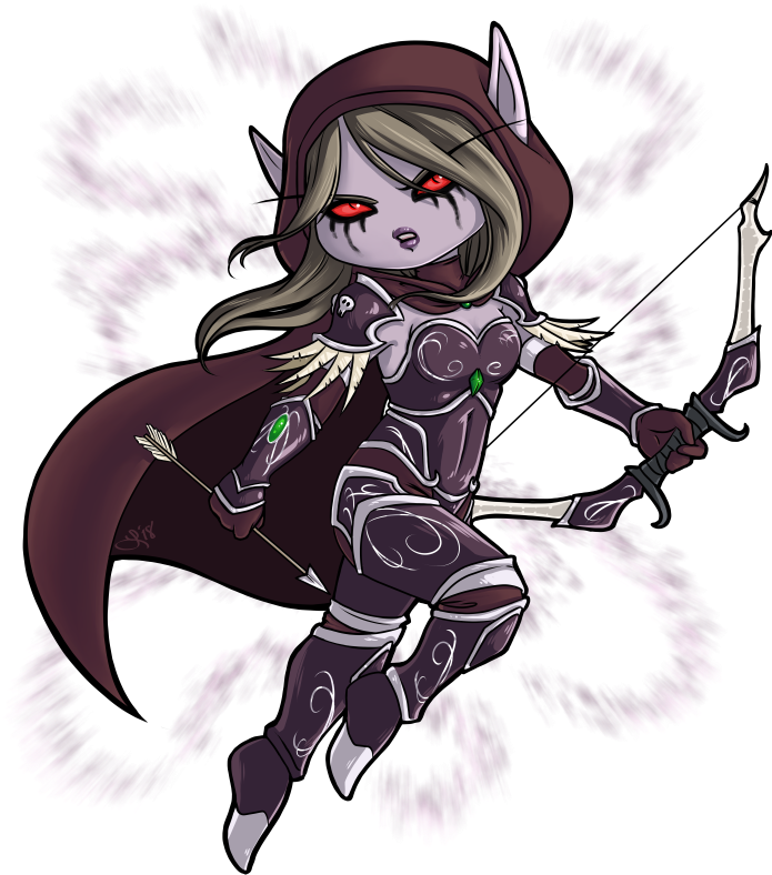 Sylvanas Not Necessarily Like This, But It's A Start - Cartoon (723x850), Png Download