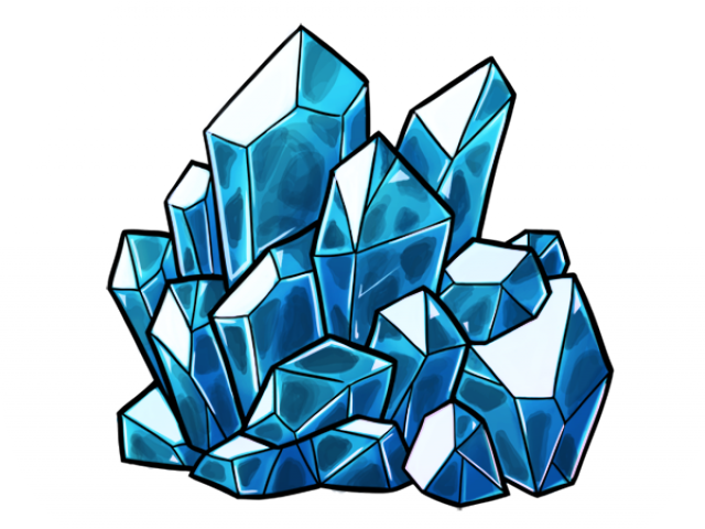 Drawn Crystals Ice Shard - Benign Paroxysmal Positional Vertigo Otoconia (640x480), Png Download