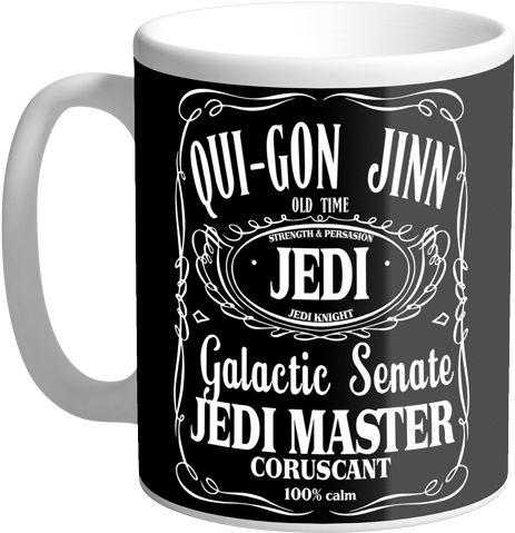 Mug Qui Gon Jin - Jack Daniels Label (632x532), Png Download