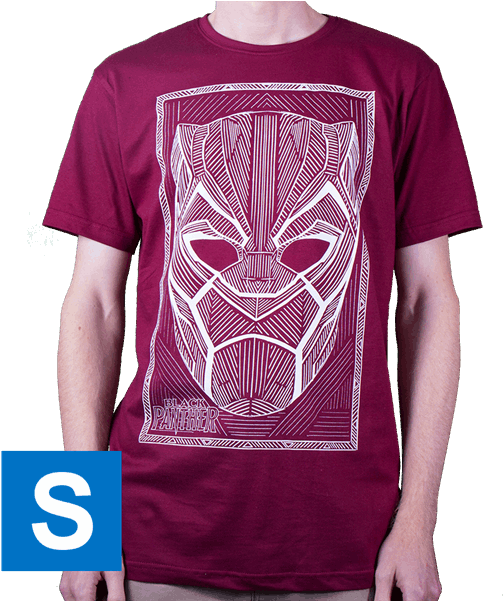 Black Panther Red Men's T-shirt - Emblem (600x600), Png Download