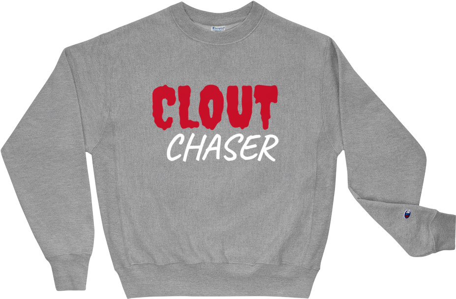 "clout Chaser" Goat X Champion Sweatshirt - Sweater (1000x1000), Png Download